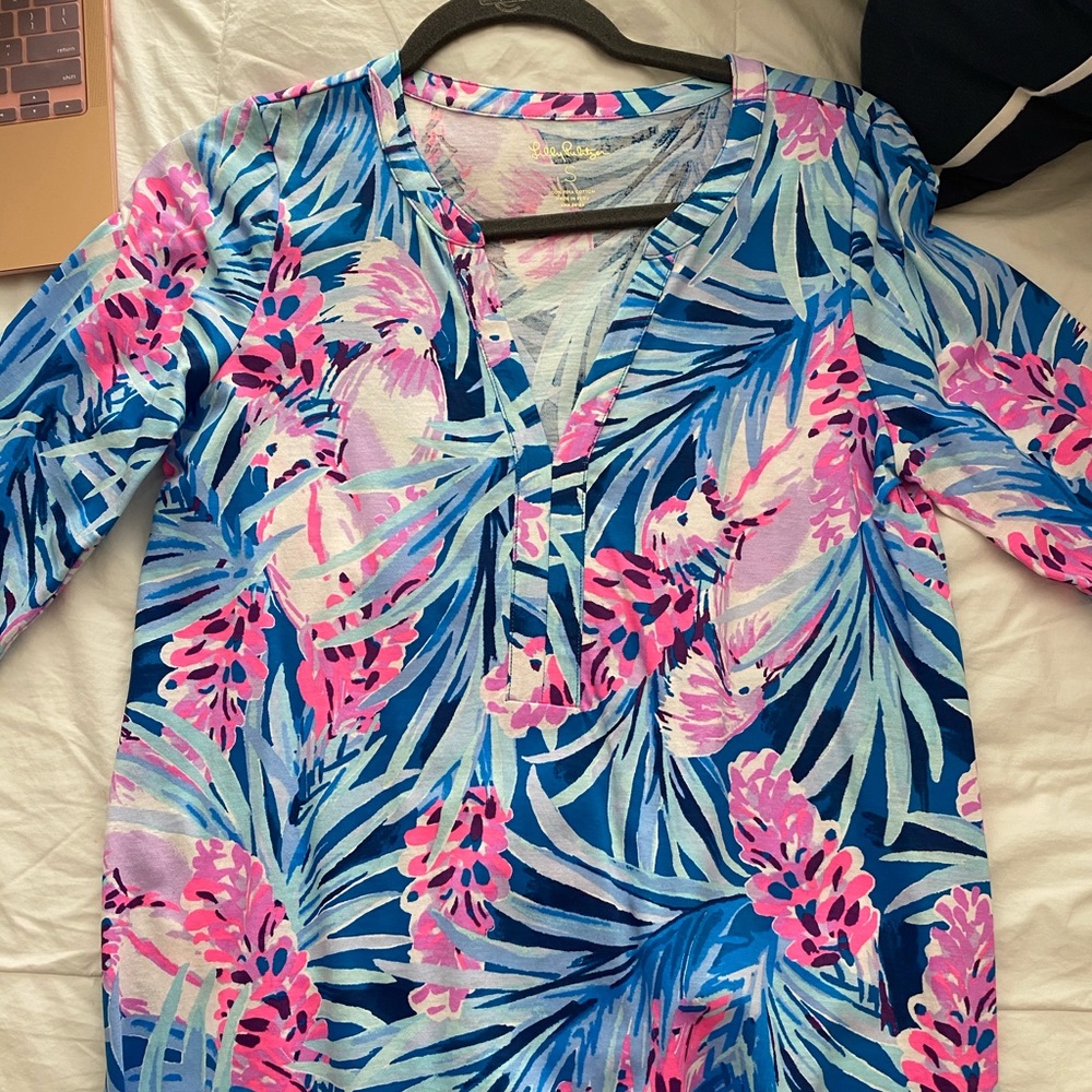 3/4 Sleeve Lilly Pulitzer Parrot Dress